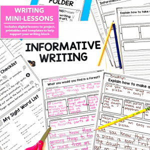 Writing Lessons & Printables: Opinion, Informative, and Narrative ...