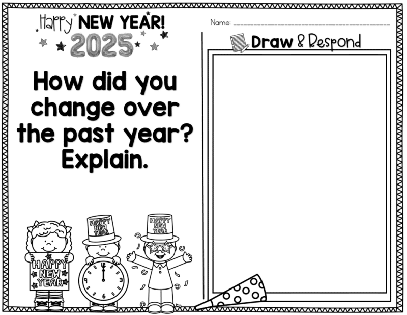 New Year's Resolutions and Activities (Writing Prompts and Flipbook) - Image 6