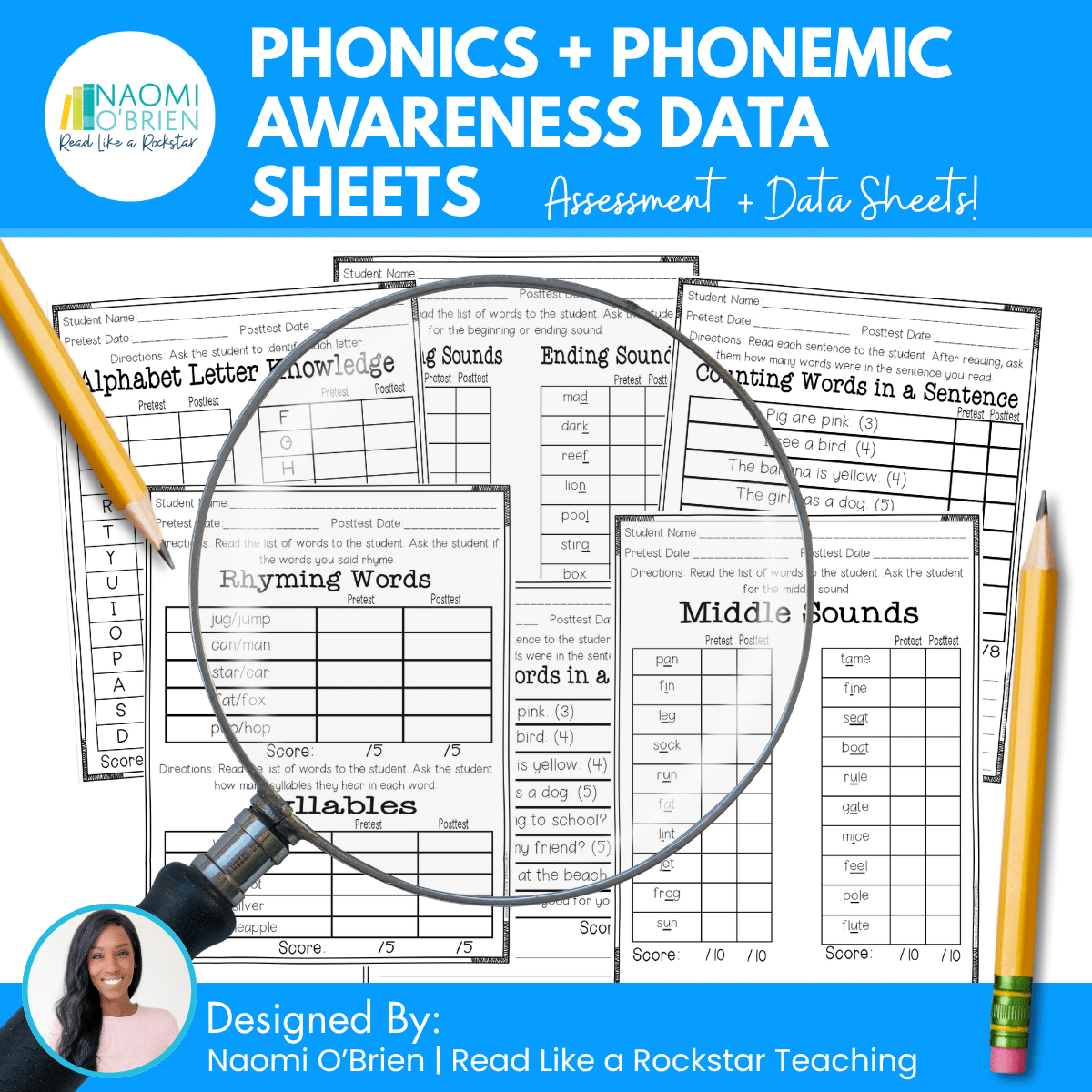 Phonics and Phonemic Awareness Data Sheets